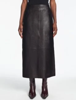 Arlo Leather Maxi Pencil Skirt - Black -Cheap Closet Curation Store SP24 SK177 ARLO BLACK LS 925
