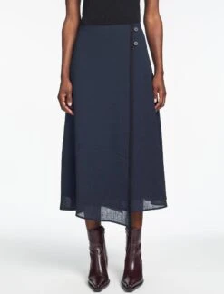 Sonia Techni Voile Maxi Skirt - Navy -Cheap Closet Curation Store SP24 SK182 SONIA NAVY LS 1099