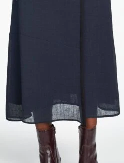 Sonia Techni Voile Maxi Skirt - Navy -Cheap Closet Curation Store SP24 SK182 SONIA NAVY LS 1108