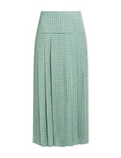 Sienna Maxi Skirt - Ecru Green Houndstooth Print 11 Sienna Maxi Skirt - Ecru Green Houndstooth Print -Cheap Closet Curation Store SP24 SK183 SIENNA ECRUGREENHOUNDSTOOTHPRINT LS