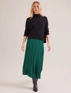 Sienna Maxi Skirt - Green Black Trellis Print -Cheap Closet Curation Store SP24 SK183 SIENNA GREENBLACKTRELLISPRINT LS 17405
