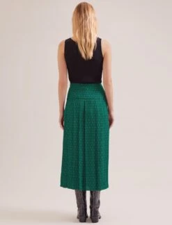 Sienna Maxi Skirt - Green Black Trellis Print -Cheap Closet Curation Store SP24 SK183 SIENNA GREENBLACKTRELLISPRINT LS 17468