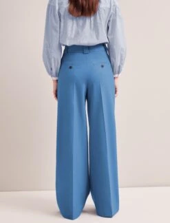 Margot New Wool Wide Leg Trouser - Blue -Cheap Closet Curation Store SP24 TR70 MARGOT BLUE LS 6357