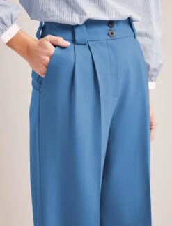 Margot New Wool Wide Leg Trouser - Blue -Cheap Closet Curation Store SP24 TR70 MARGOT BLUE LS 6423