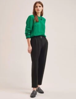 Tristan New Wool Tapered Trouser - Black -Cheap Closet Curation Store SP24 TR71 TRISTAN BLACK LS 336