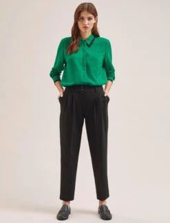 Tristan New Wool Tapered Trouser - Black -Cheap Closet Curation Store SP24 TR71 TRISTAN BLACK LS 377