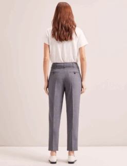 Tristan New Wool Tapered Trouser - Mid Grey -Cheap Closet Curation Store SP24 TR71 TRISTAN MIDGREY LS 0162