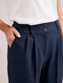 Tristan New Wool Tapered Trouser - Navy -Cheap Closet Curation Store SP24 TR71 TRISTAN NAVY LS 6762