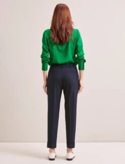 Clement New Wool Easy Waist Turn Up Trouser - Navy -Cheap Closet Curation Store SP24 TR77 CLEMENT NAVY LS 7111