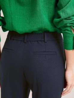 Clement New Wool Easy Waist Turn Up Trouser - Navy -Cheap Closet Curation Store SP24 TR77 CLEMENT NAVY LS 7112