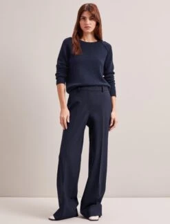 Terence New Wool Wide Leg Trouser - Navy -Cheap Closet Curation Store SP24 TR86 TERENCE NAVY LS 6792