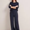 Terence New Wool Wide Leg Trouser - Navy 2 Terence New Wool Wide Leg Trouser - Navy -Cheap Closet Curation Store SP24 TR86 TERENCE NAVY LS 6844
