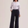 Harlow Corduroy Wide Leg Trouser - Navy -Cheap Closet Curation Store SP24 TR88 HARLOW NAVY LS 1412