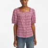 Shannon Organic Cotton Shirt - Pink Geo Star Print -Cheap Closet Curation Store SU22 B136 SHANNON PINKGEOSTARPRINT LS 25588