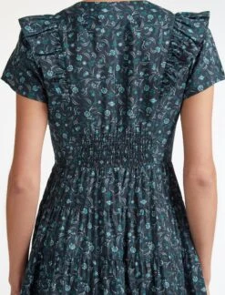 Sawyer Cotton Maxi Dress - Blue Trailing Floral Print -Cheap Closet Curation Store SU22 D425 SAWYER BLUETRAILINGFLORALPRINT LS 27286