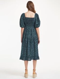 Paloma Midi Dress - Blue Trailing Floral Print -Cheap Closet Curation Store SU22 D428 PALOMA BLUETRAILINGFLORALPRINT LS 37351
