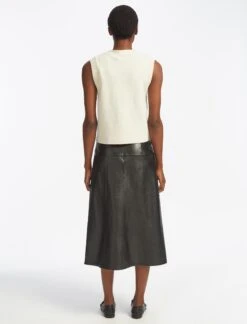 Meryl Wool V Neck Waistcoat - Cream -Cheap Closet Curation Store SU22 K69 MERYL CREAM LS 26308