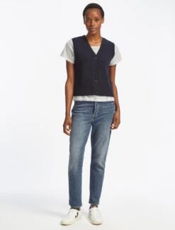 Meryl Wool V Neck Waistcoat - Navy -Cheap Closet Curation Store SU22 K69 MERYL NAVY LS 25260