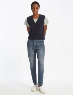 Meryl Wool V Neck Waistcoat - Navy -Cheap Closet Curation Store SU22 K69 MERYL NAVY LS 25296