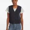 Meryl Wool V Neck Waistcoat - Navy -Cheap Closet Curation Store SU22 K69 MERYL NAVY LS 25307