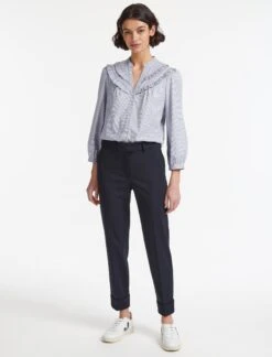 Suki Cotton Shirt - Blue White Stripe -Cheap Closet Curation Store SU22 S54 SUKI BLUE WHITE STRIPE LS 28460