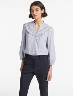 Cheap Closet Curation Store -Cheap Closet Curation Store SU22 S54 SUKI BLUE WHITE STRIPE LS 28480