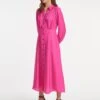 Astrid Silk Blend Maxi Dress - Hot Pink -Cheap Closet Curation Store SU23 D302 ASTRID HOTPINK LS 20210