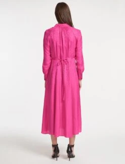 Astrid Silk Blend Maxi Dress - Hot Pink -Cheap Closet Curation Store SU23 D302 ASTRID HOTPINK LS 20257