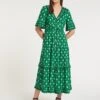 Cordelia Cotton Maxi Dress - Green Ikat Print -Cheap Closet Curation Store SU23 D453 CORDELIA GREENIKATPRINT LS 58763