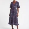 Cordelia Cotton Maxi Dress - Navy Ikat Print -Cheap Closet Curation Store SU23 D453 CORDELIA NAVYIKATPRINT LS 2843