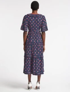 Cordelia Cotton Maxi Dress - Navy Ikat Print -Cheap Closet Curation Store SU23 D453 CORDELIA NAVYIKATPRINT LS 2904