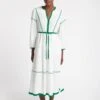 Salone Linen Blend Maxi Dress - White Emerald Green 2 Salone Linen Blend Maxi Dress - White Emerald Green -Cheap Closet Curation Store SU23 D522 SALONE WHITE EMERALD GREEN LS 3525