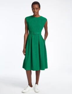 Thandie Techni Voile Midi Dress - Emerald Green