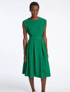 Thandie Techni Voile Midi Dress - Emerald Green -Cheap Closet Curation Store SU23 D524 THANDIE EMERALDGREEN LS 42661