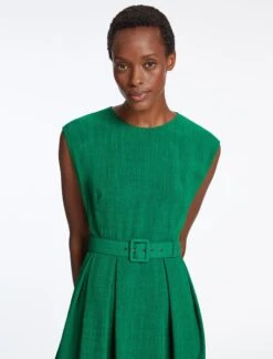 Thandie Techni Voile Midi Dress - Emerald Green -Cheap Closet Curation Store SU23 D524 THANDIE EMERALDGREEN LS 42678
