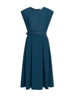 Thandie Techni Voile Midi Dress - Petrol Blue -Cheap Closet Curation Store SU23 D524 THANDIE PETROLBLUE CO2