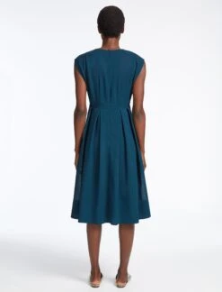 Thandie Techni Voile Midi Dress - Petrol Blue -Cheap Closet Curation Store SU23 D524 THANDIE PETROL LS 43792