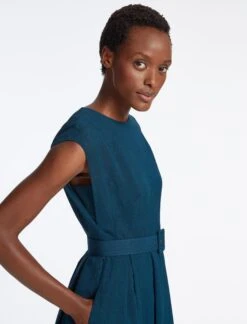 Thandie Techni Voile Midi Dress - Petrol Blue -Cheap Closet Curation Store SU23 D524 THANDIE PETROL LS 43838