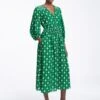Yula Cotton Maxi Dress- Green Ikat Print -Cheap Closet Curation Store SU23 D527 YULA GREENIKATPRINT LS0472