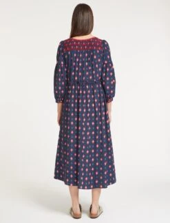 Yula Cotton Maxi Dress - Navy Ikat Print 10 Yula Cotton Maxi Dress - Navy Ikat Print -Cheap Closet Curation Store SU23 D527 YULA NAVYIKATPRINT LS 59256