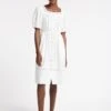 Poppy Linen Blend Midi Dress - White -Cheap Closet Curation Store SU23 D535 POPPY WHITEWHITE LS 2478