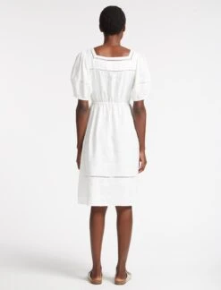 Poppy Linen Blend Midi Dress - White -Cheap Closet Curation Store SU23 D535 POPPY WHITEWHITE LS 2524