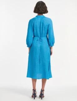 Daria Silk Blend Midi Dress - Blue -Cheap Closet Curation Store SU23 D546 DARIA BLUE LS 090