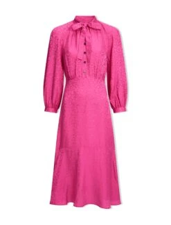 Daria Silk Blend Midi Dress - Hot Pink -Cheap Closet Curation Store SU23 D546 DARIA HOTPINK CO