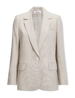 Jordan Linen Blend Relaxed Blazer - Beige -Cheap Closet Curation Store SU23 JK55 JORDAN BEIGE CO