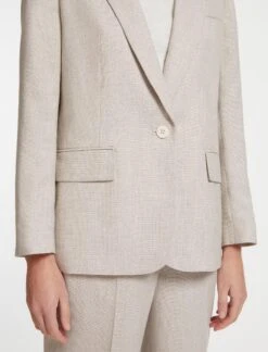 Jordan Linen Blend Relaxed Blazer - Beige -Cheap Closet Curation Store SU23 JK55 JORDAN BEIGE LS 20759