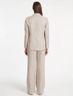 Jordan Linen Blend Relaxed Blazer - Beige -Cheap Closet Curation Store SU23 JK55 JORDAN BEIGE LS 20765