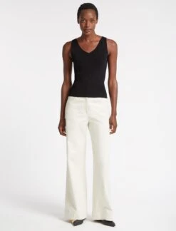 Tammy Rayon V Neck Vest - Black -Cheap Closet Curation Store SU23 K131 TAMMY BLACK LS 2605