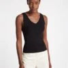 Tammy Rayon V Neck Vest - Black -Cheap Closet Curation Store SU23 K131 TAMMY BLACK LS 2612