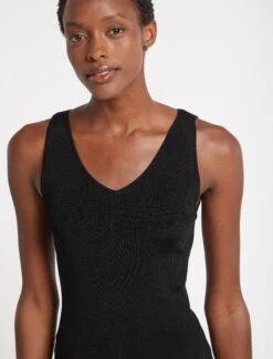 Tammy Rayon V Neck Vest - Black -Cheap Closet Curation Store SU23 K131 TAMMY BLACK LS 2649